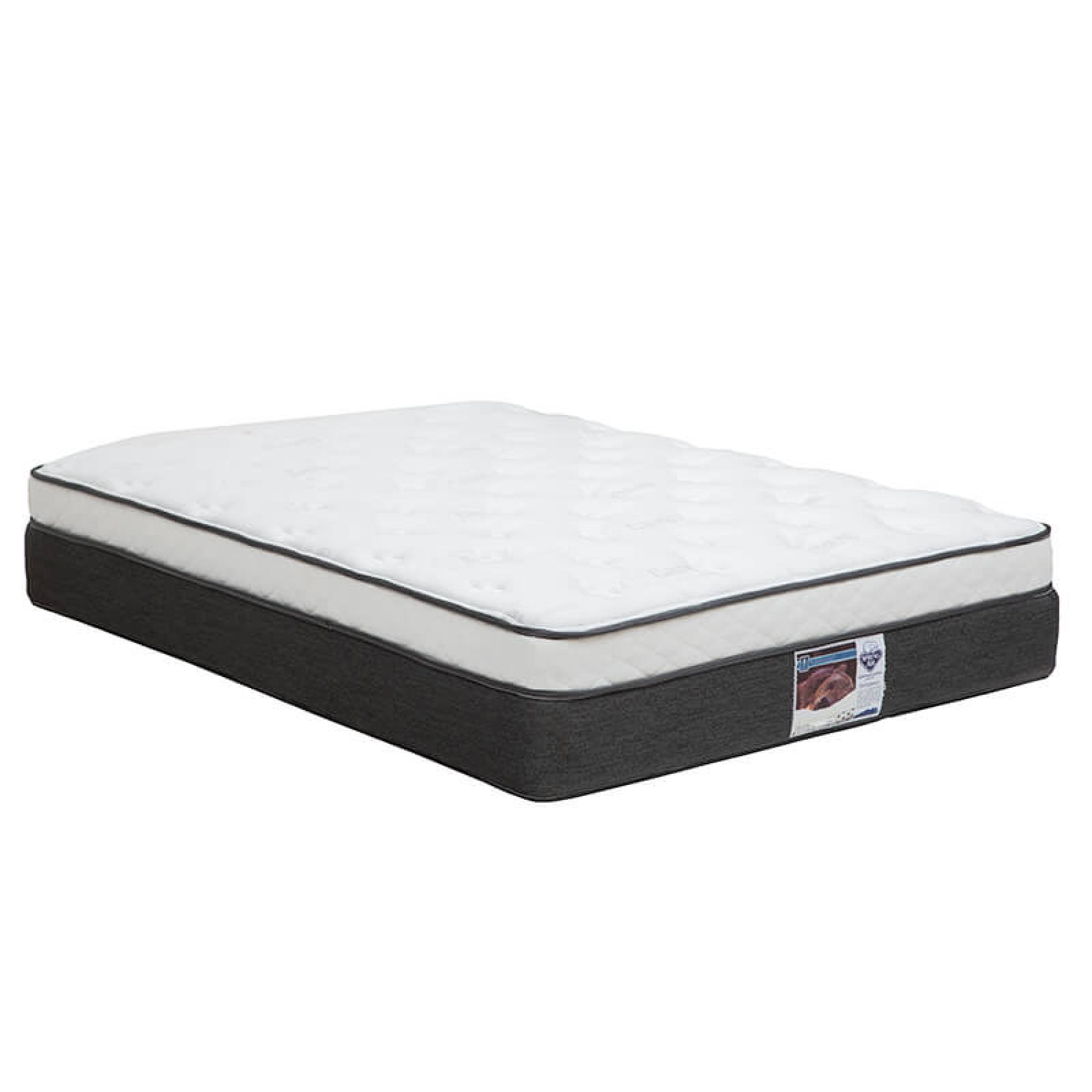 Colchón Queen Size Spring Air United con Cabecera Dicasa Capri Gante Palo de Rosa