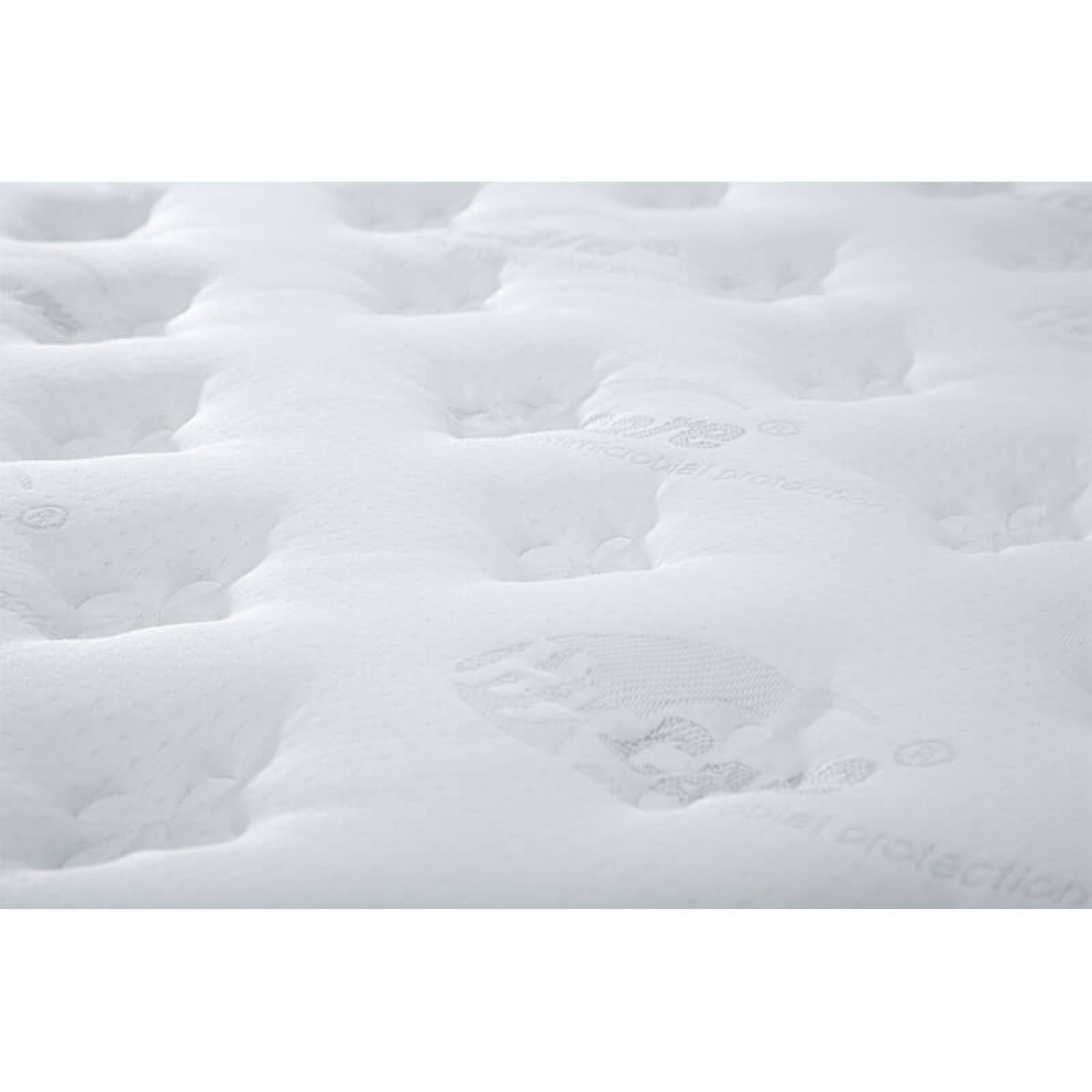 Colchón Queen Size Spring Air United con Cabecera Dicasa Capri Gante Palo de Rosa