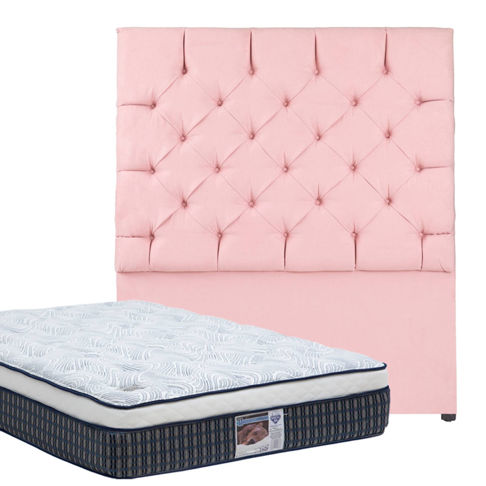 Colchón Matrimonial Spring Air Cannon con Cabecera Capri Dicasa