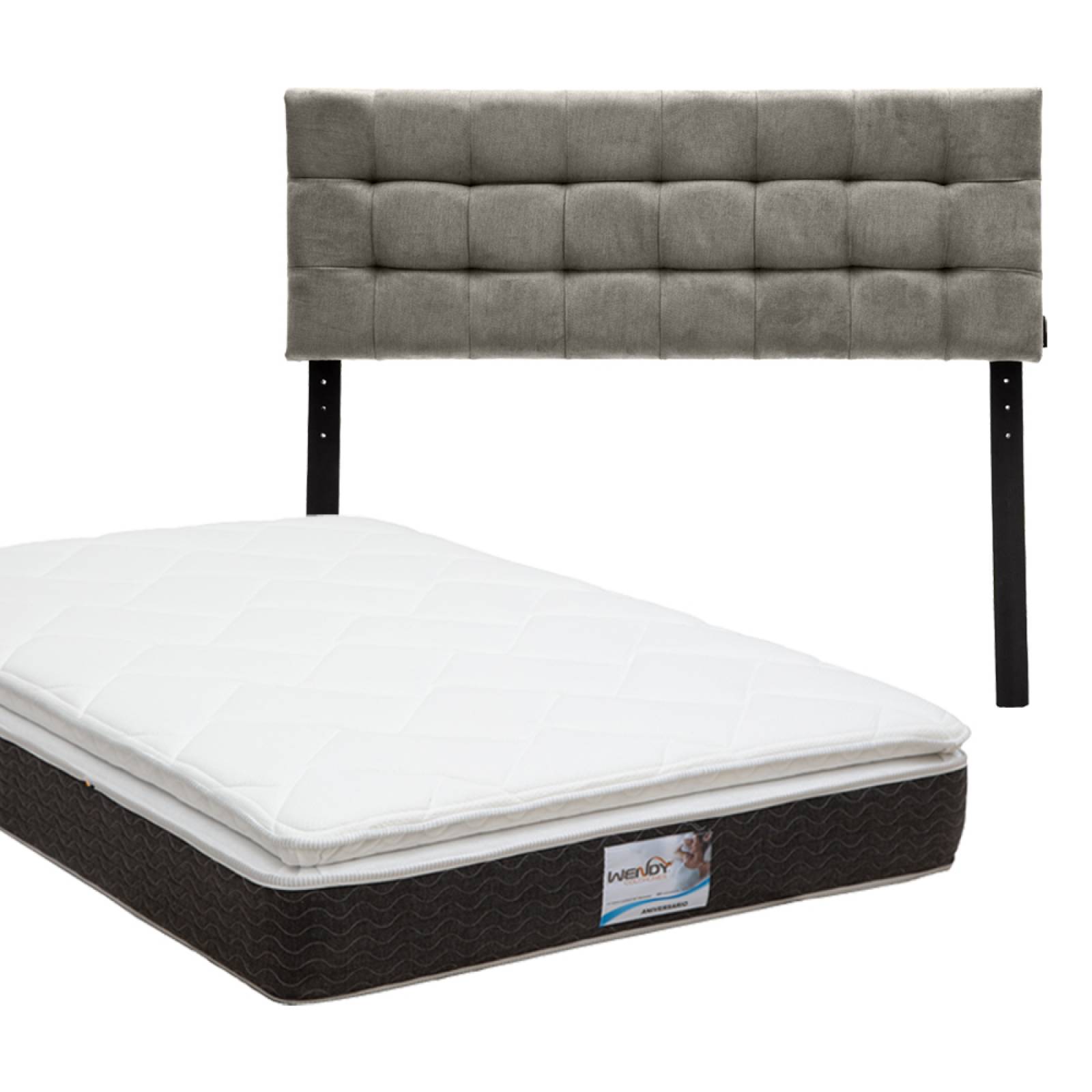 Colchón Matrimonial Wendy Aniversario con Cabecera Catania Dicasa