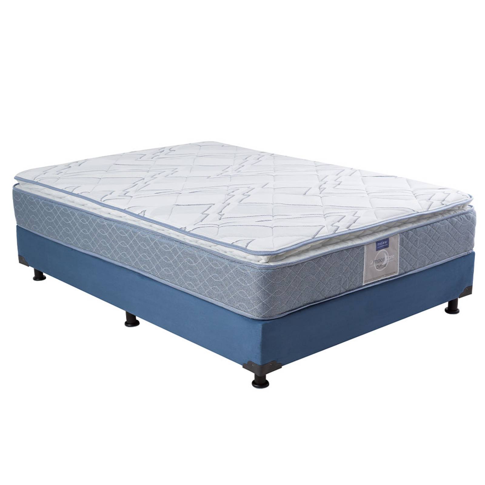 Colchón individual Restonic Oxford con Box Dicasa Slate color azul pizarra