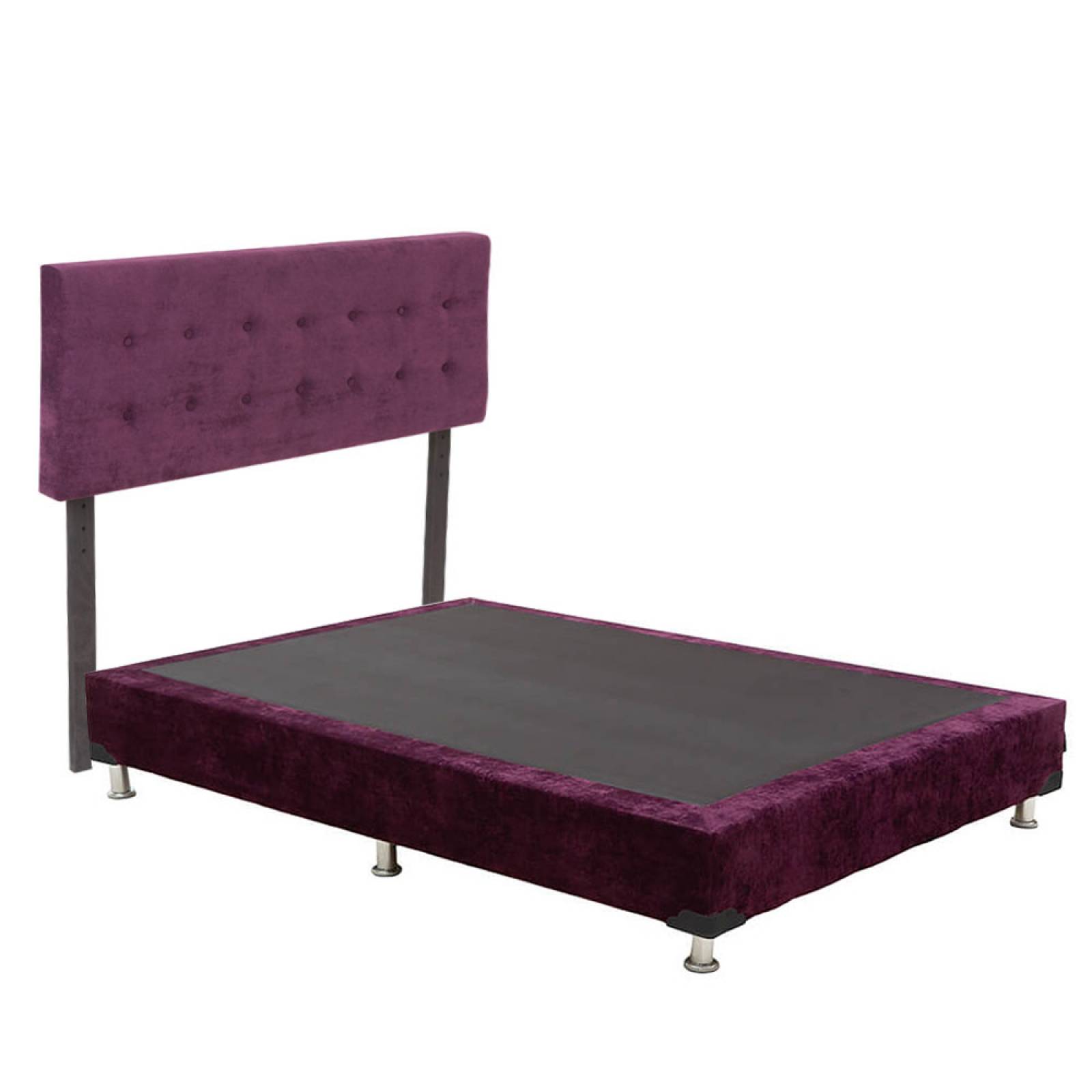Cabecera King Size Dicasa Bilbao con Box Velvet Morado