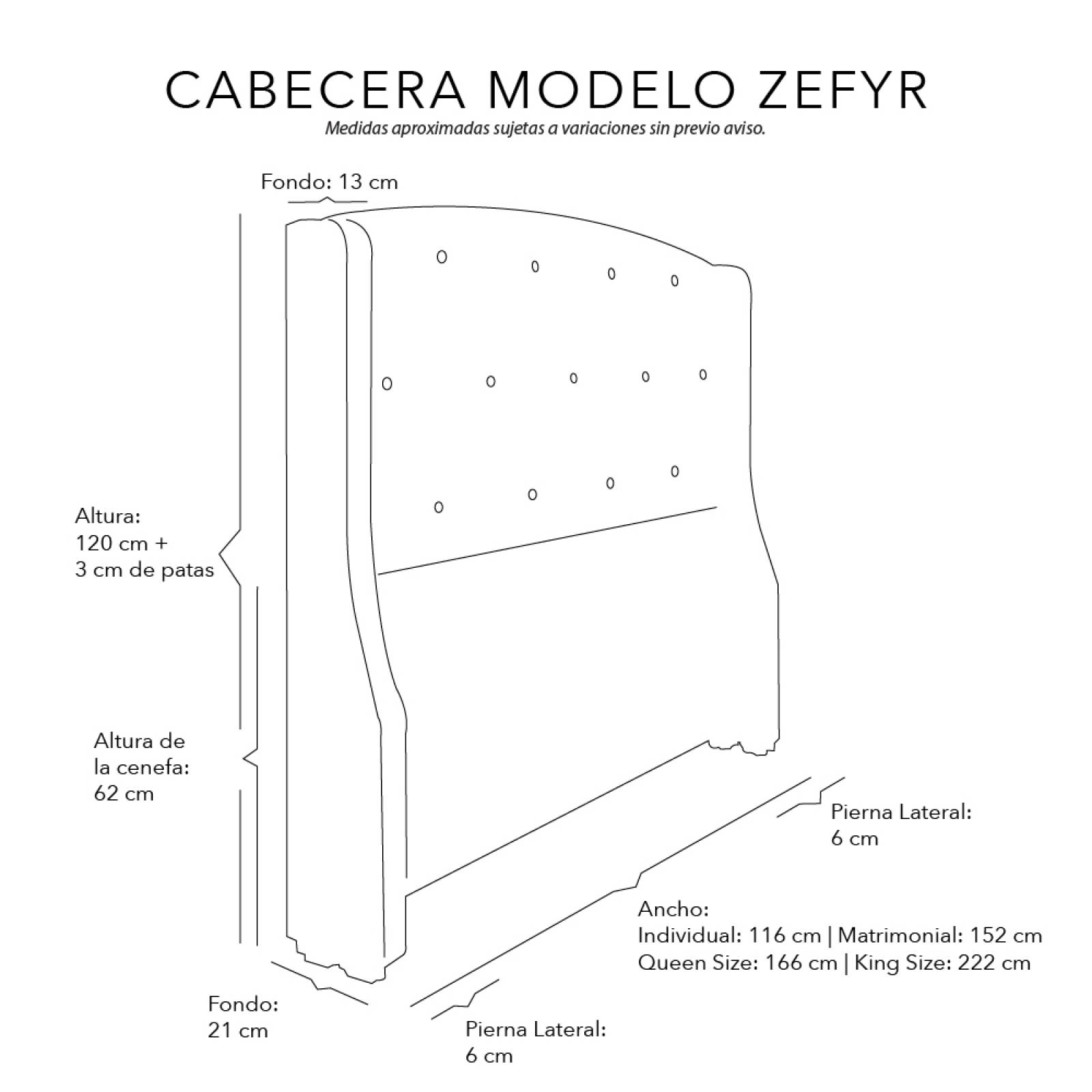 Cabecera Queen Size Dicasa Zefyr Alessa Rosa