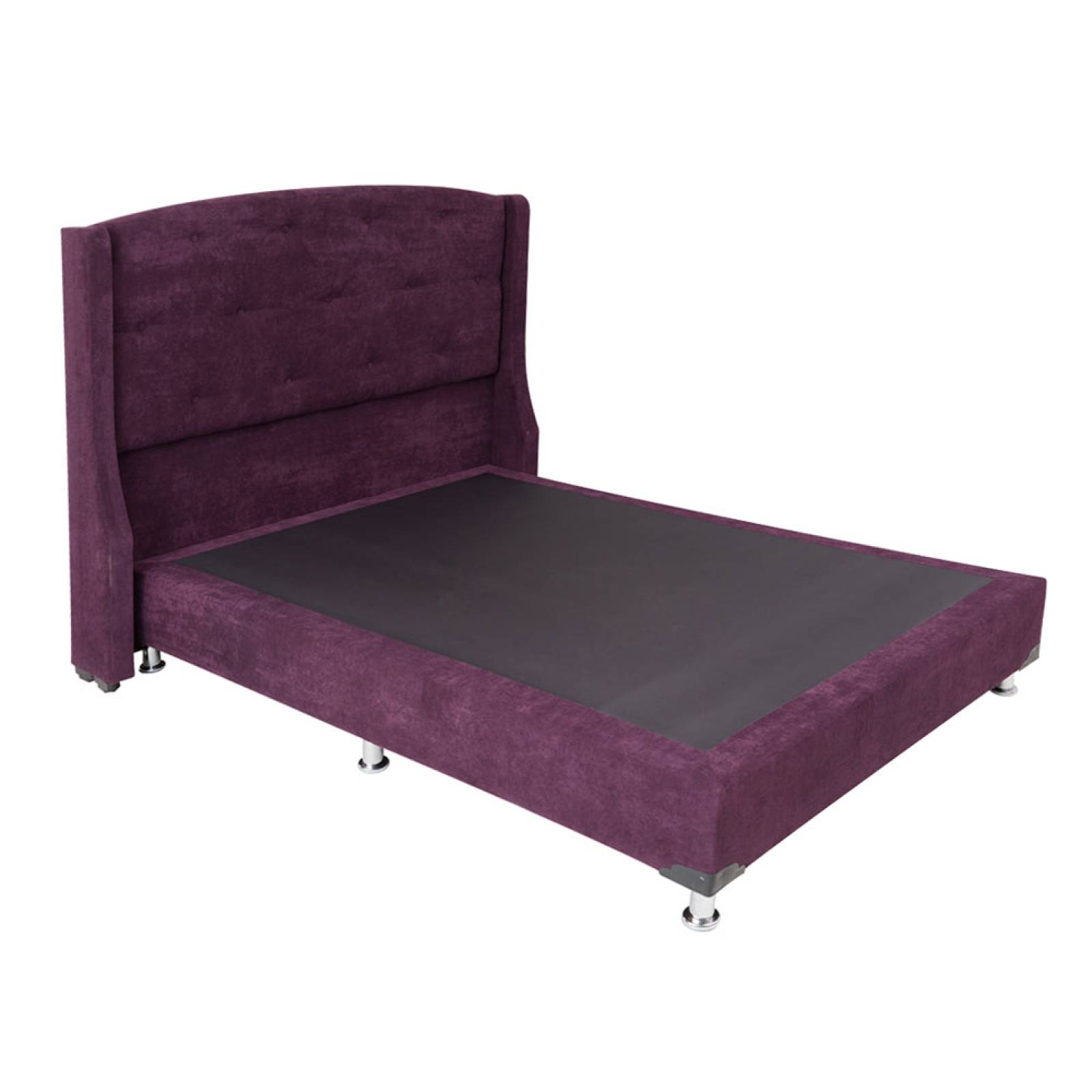 Cabecera Individual Dicasa Zefyr con Box Velvet Morado