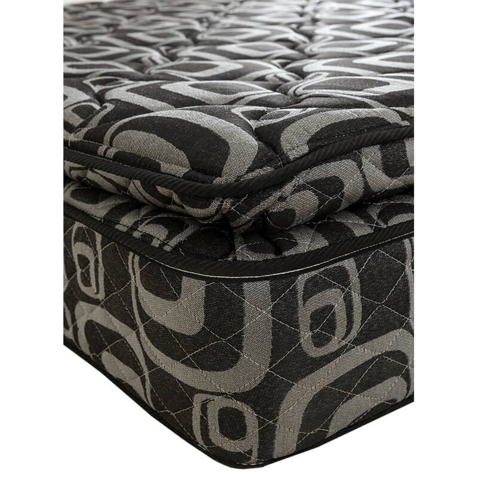 Colchón Matrimonial Spring Air Morgan Con Cabecera Lugo Negro