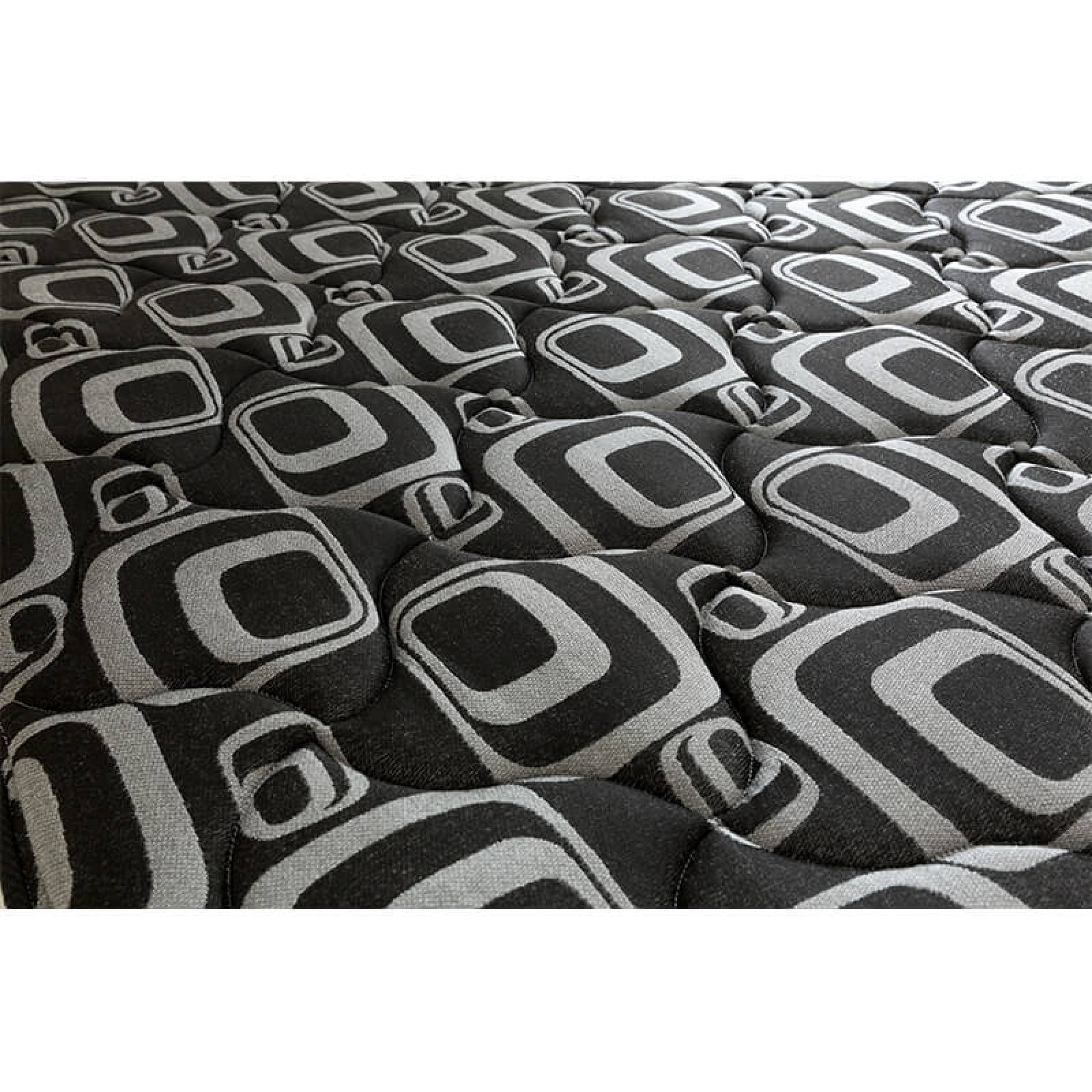 Colchón Matrimonial Spring Air Morgan Con Cabecera Lugo Negro