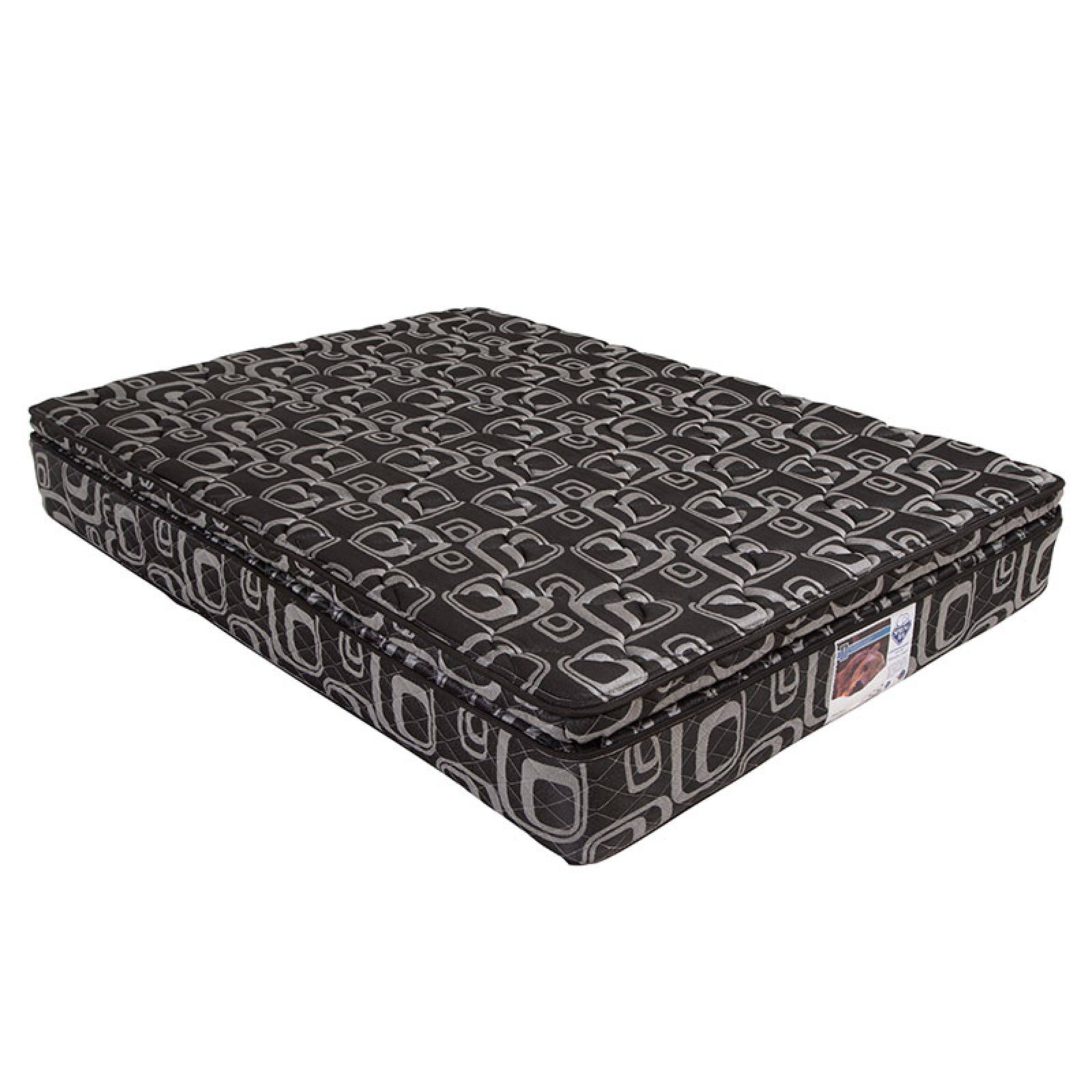 Colchón Matrimonial Spring Air Morgan Con Cabecera Dicasa Mary Negro