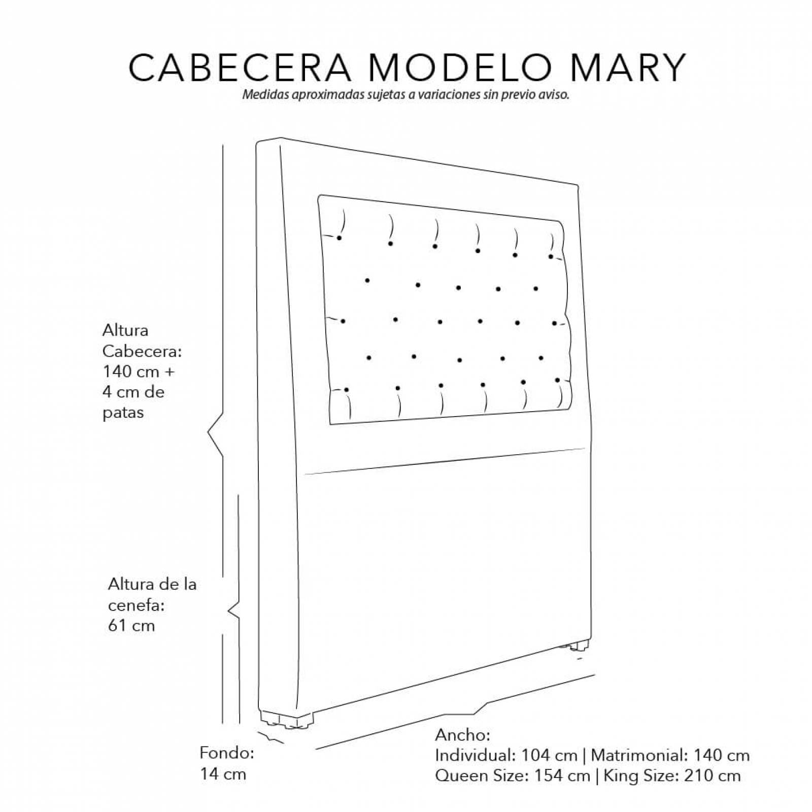 Colchón Queen Size Spring Air Morgan Con Cabecera Mary Gris Carbón