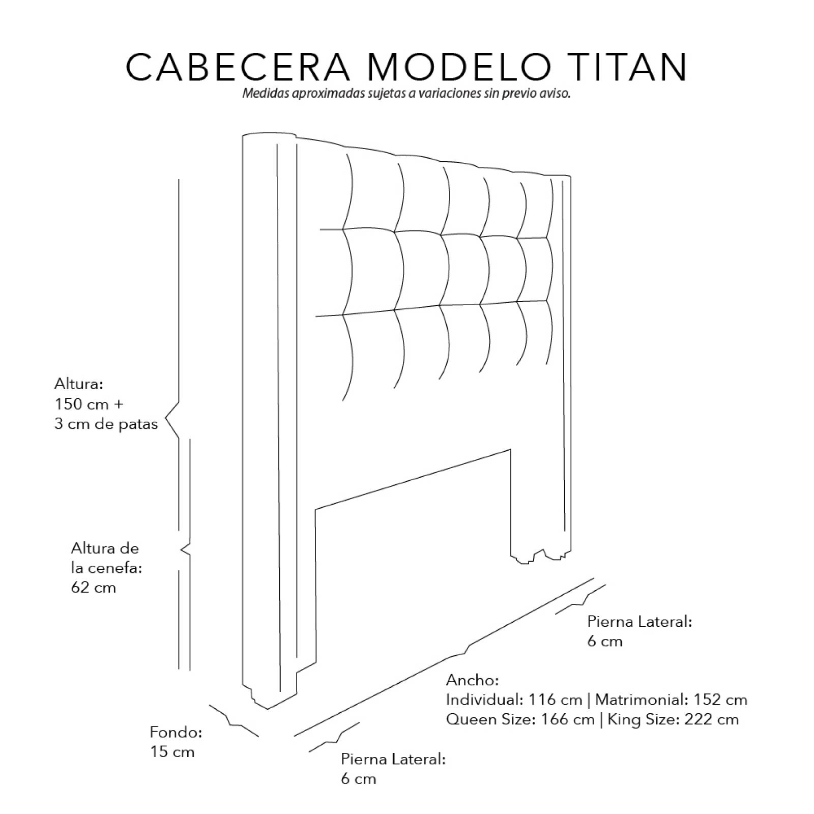 Colchon Queen Size Restonic Trust con Cabecera Titan Mostaza