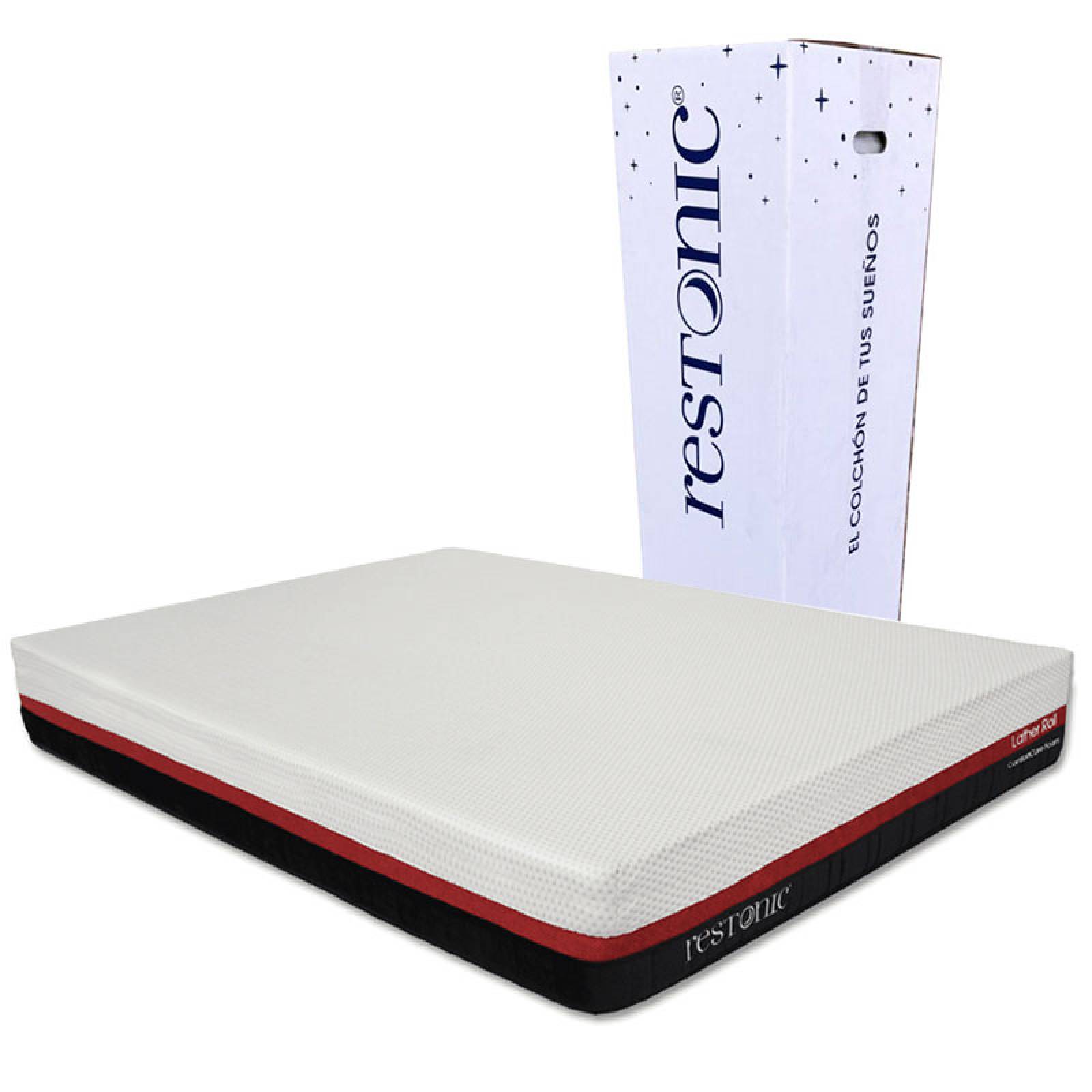 Colchon Individual Restonic Roll con Box, Almohada One, Sabanas Softy, Protector y Edredon