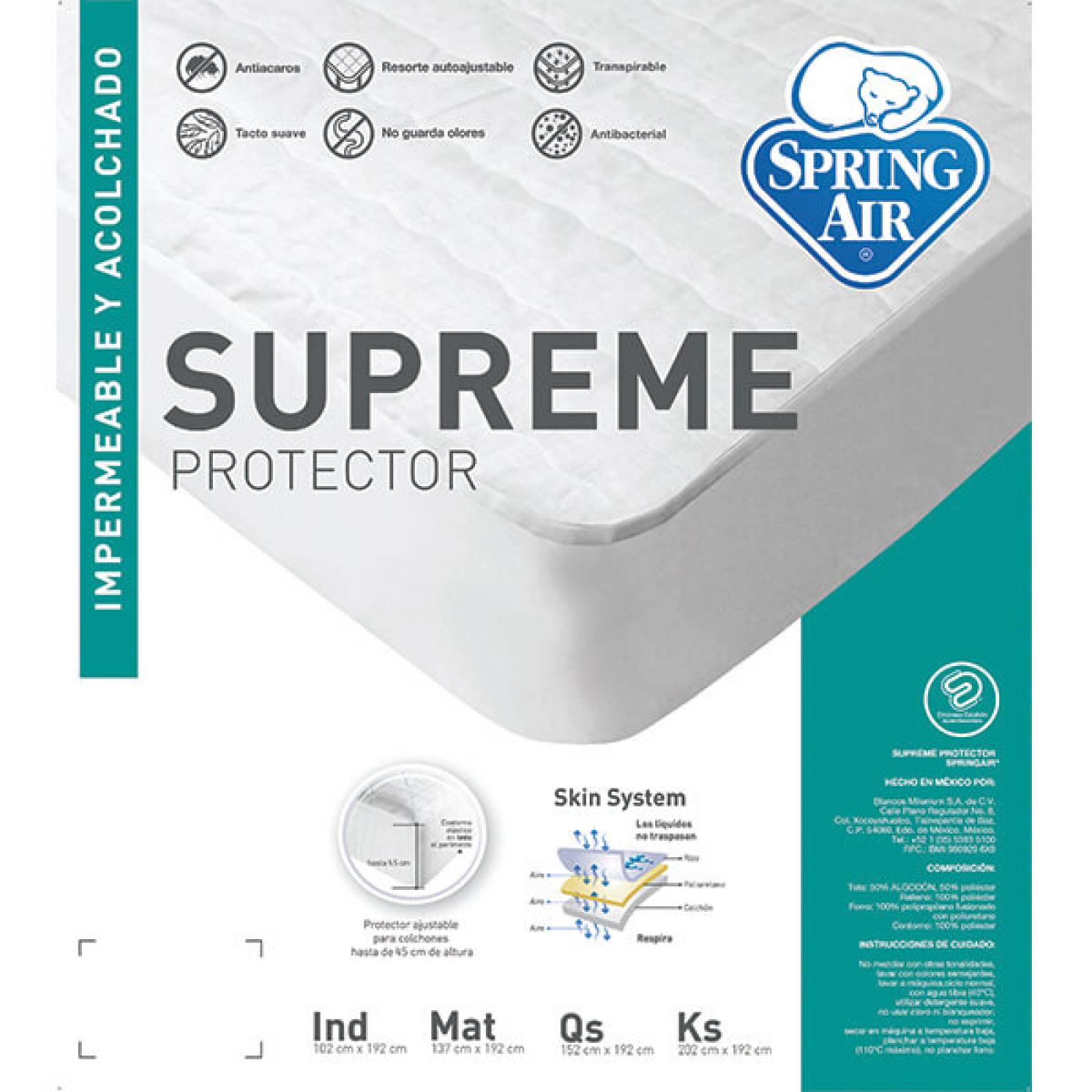 Colchón Individual Restonic Vail con Sábanas y Protector
