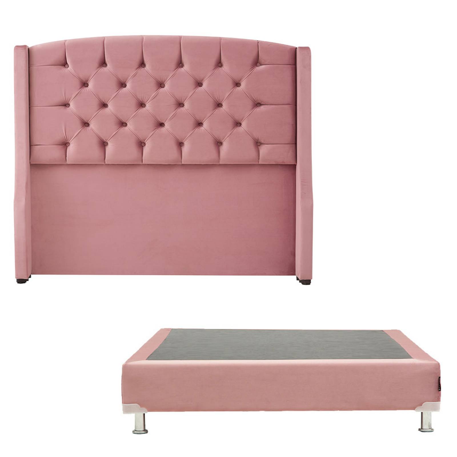 Cabecera Matrimonial Dicasa Sitka con Box Palo de Rosa