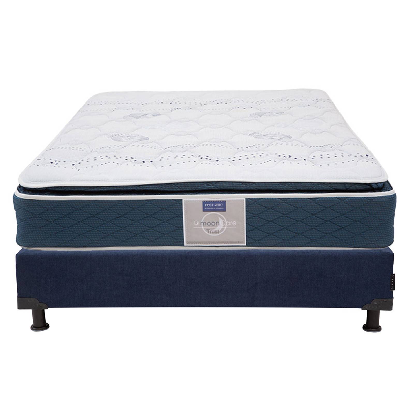 Colchón Matrimonial Restonic Trust con Box  y Almohada 2 Pack