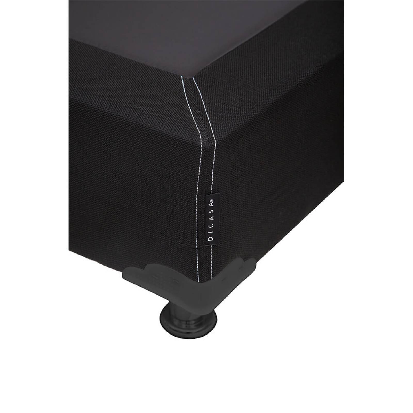 Colchon Matrimonial Spring Air Omega con Box Negro, 2 Almohadas y Protector