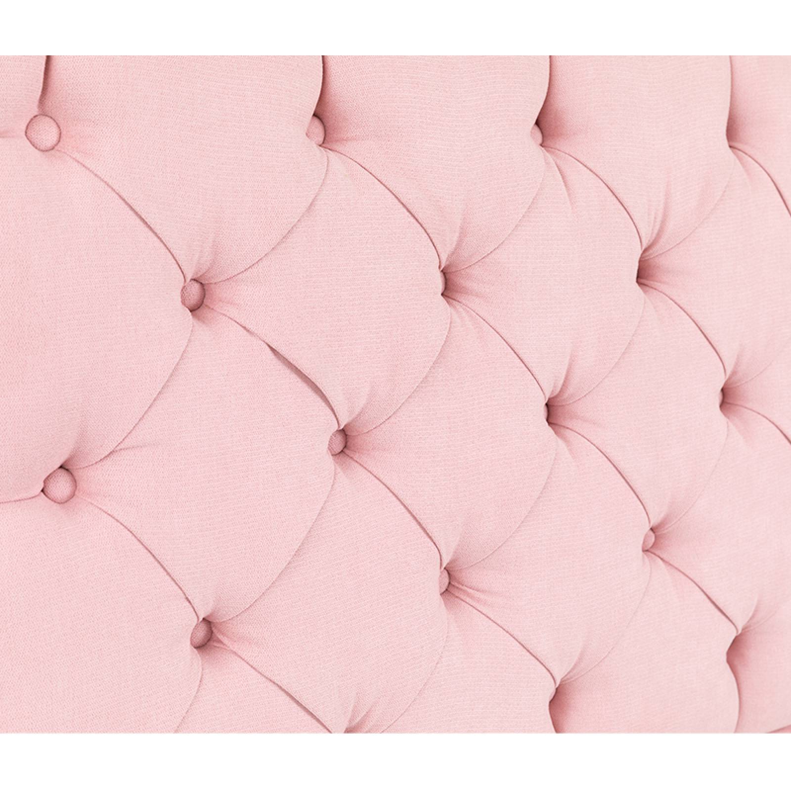 Colchon Matrimonial Spring Air Morgan Con Cabecera Mary y Box Pink