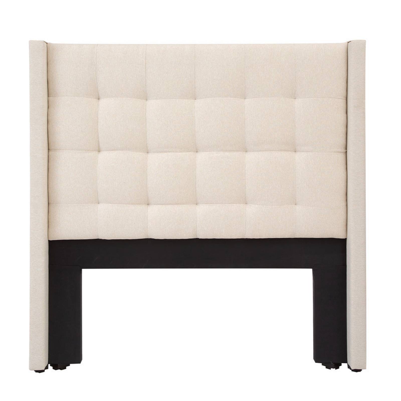 Colchon Matrimonial Restonic Trust Con Cabecera Titan y Box Gris Beige