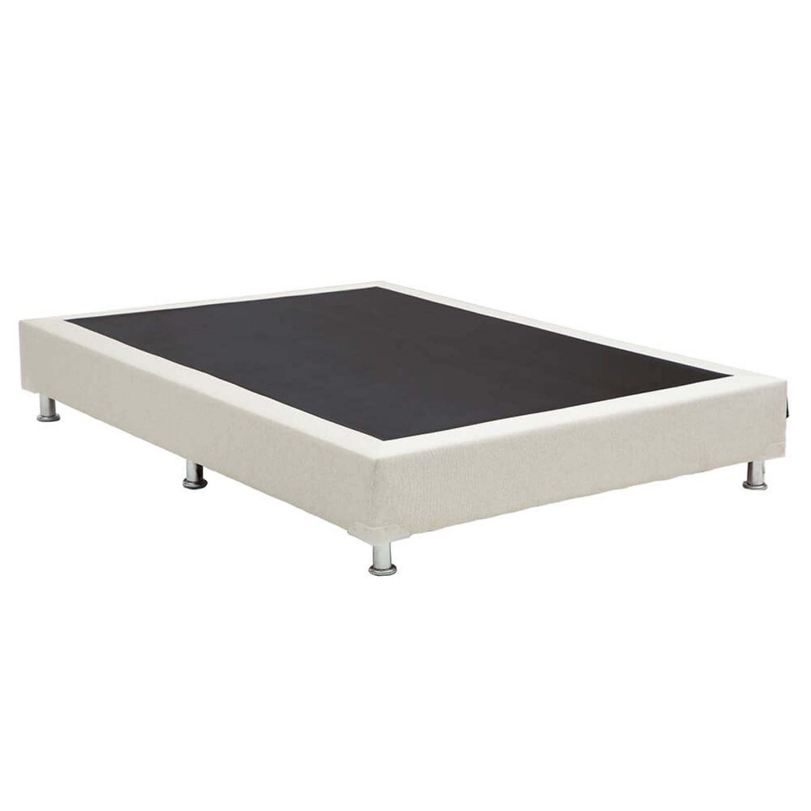 Colchon Matrimonial Restonic Trust Con Cabecera Titan y Box Gris Beige