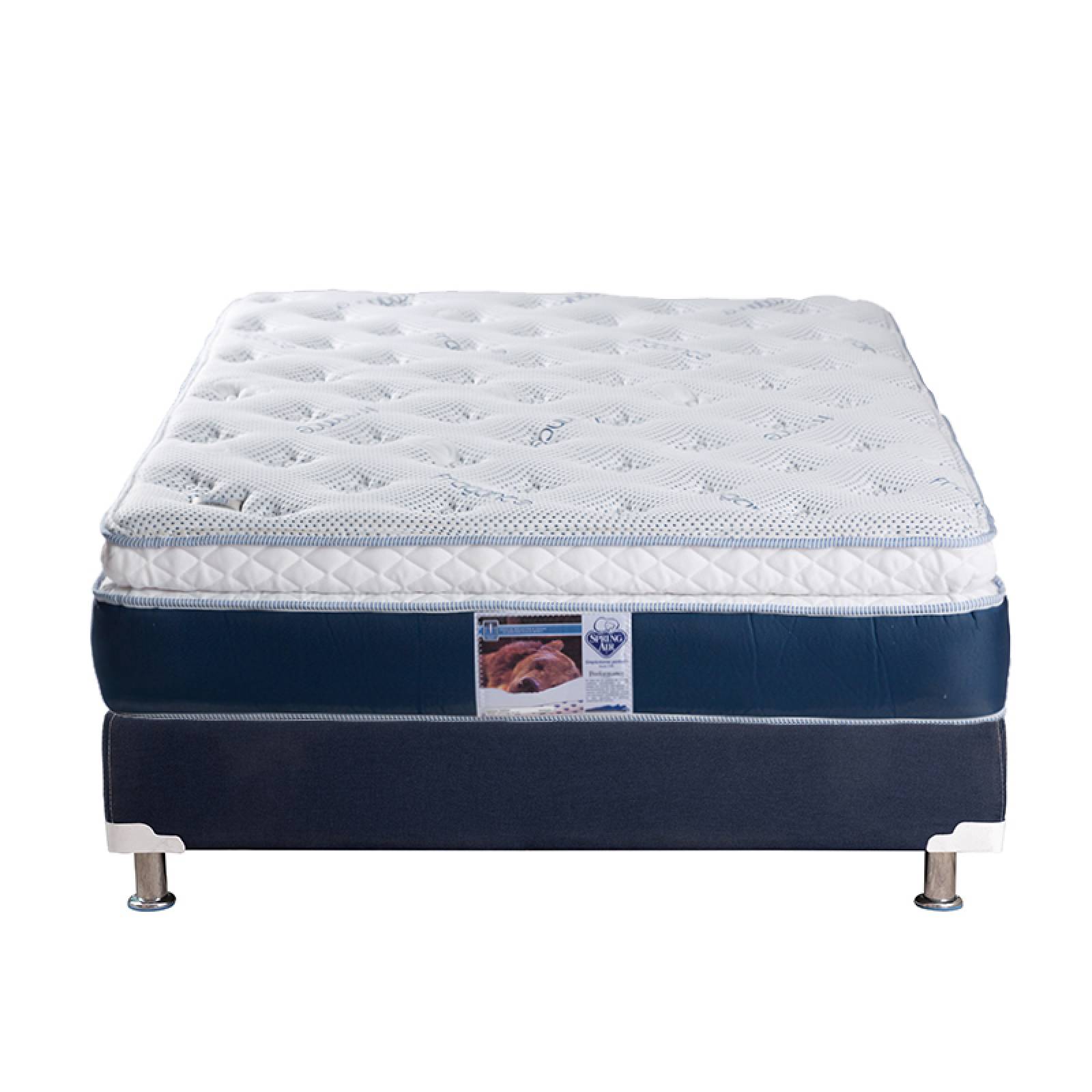 Colchon Individual Spring Air Edition Con Box Azul