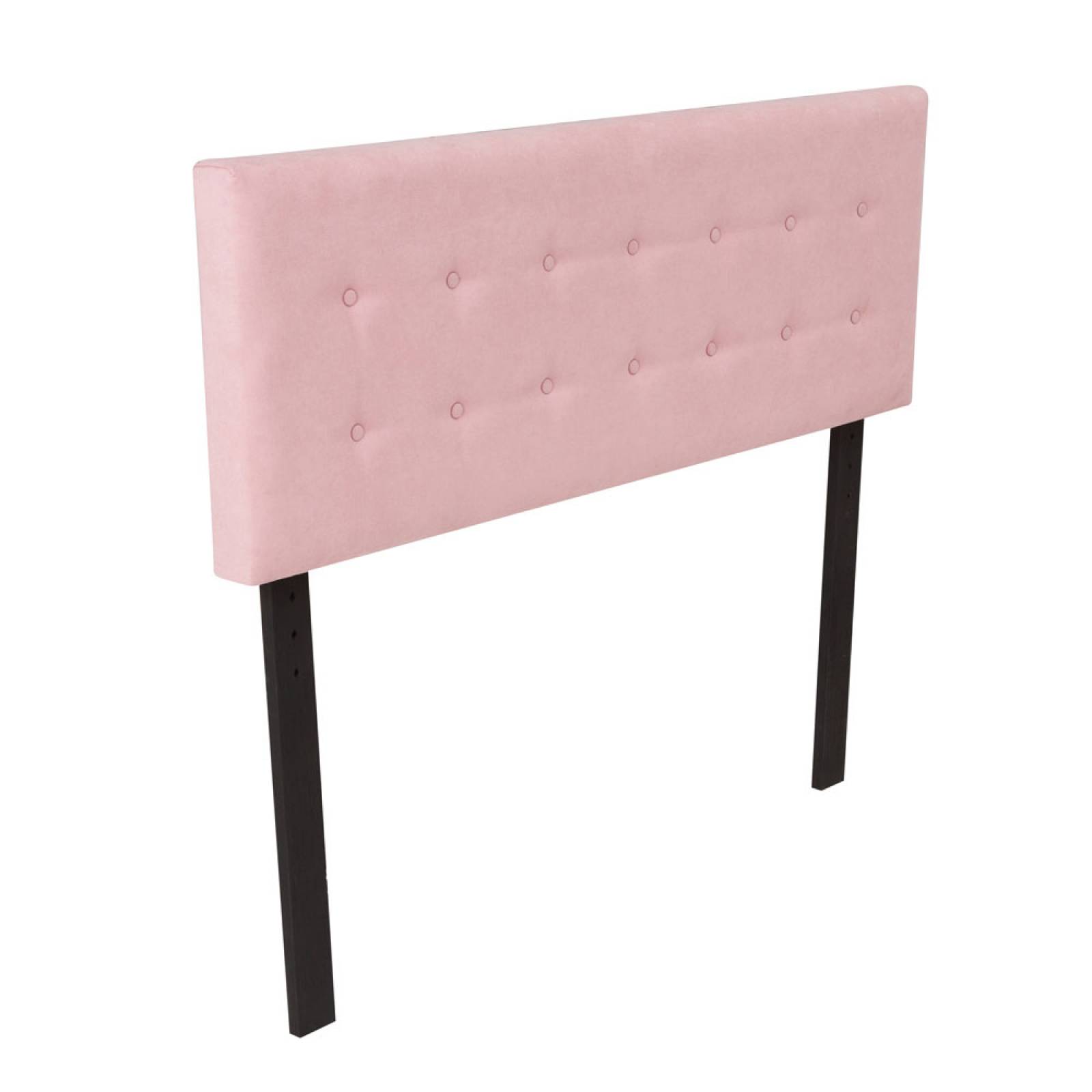 Colchon Matrimonial Spring Air Monaco Con Cabecera Bilbao y Box Pink