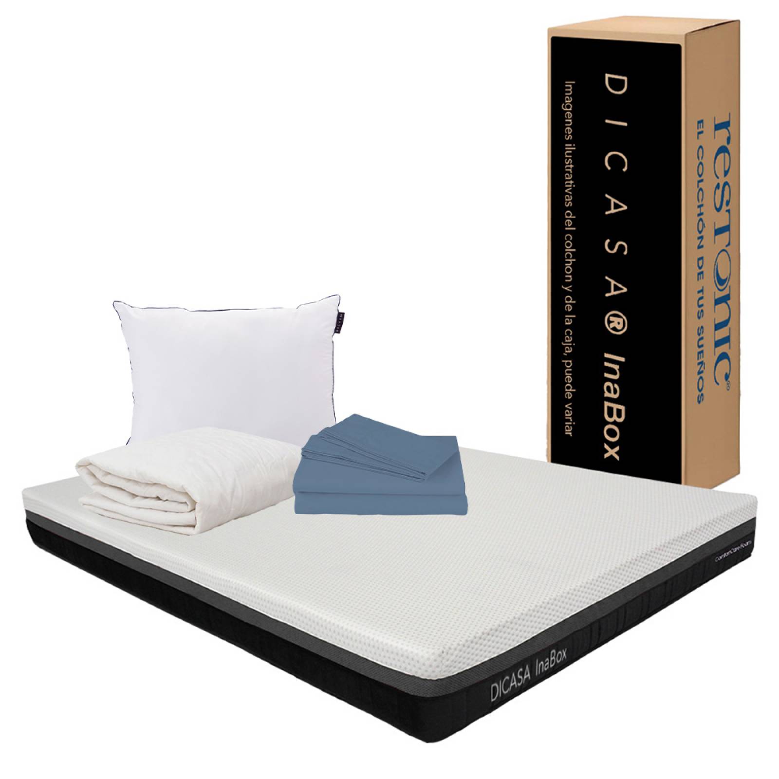 Cubre Colchón Queensize Extra Confort +2 Almohadas De Regalo