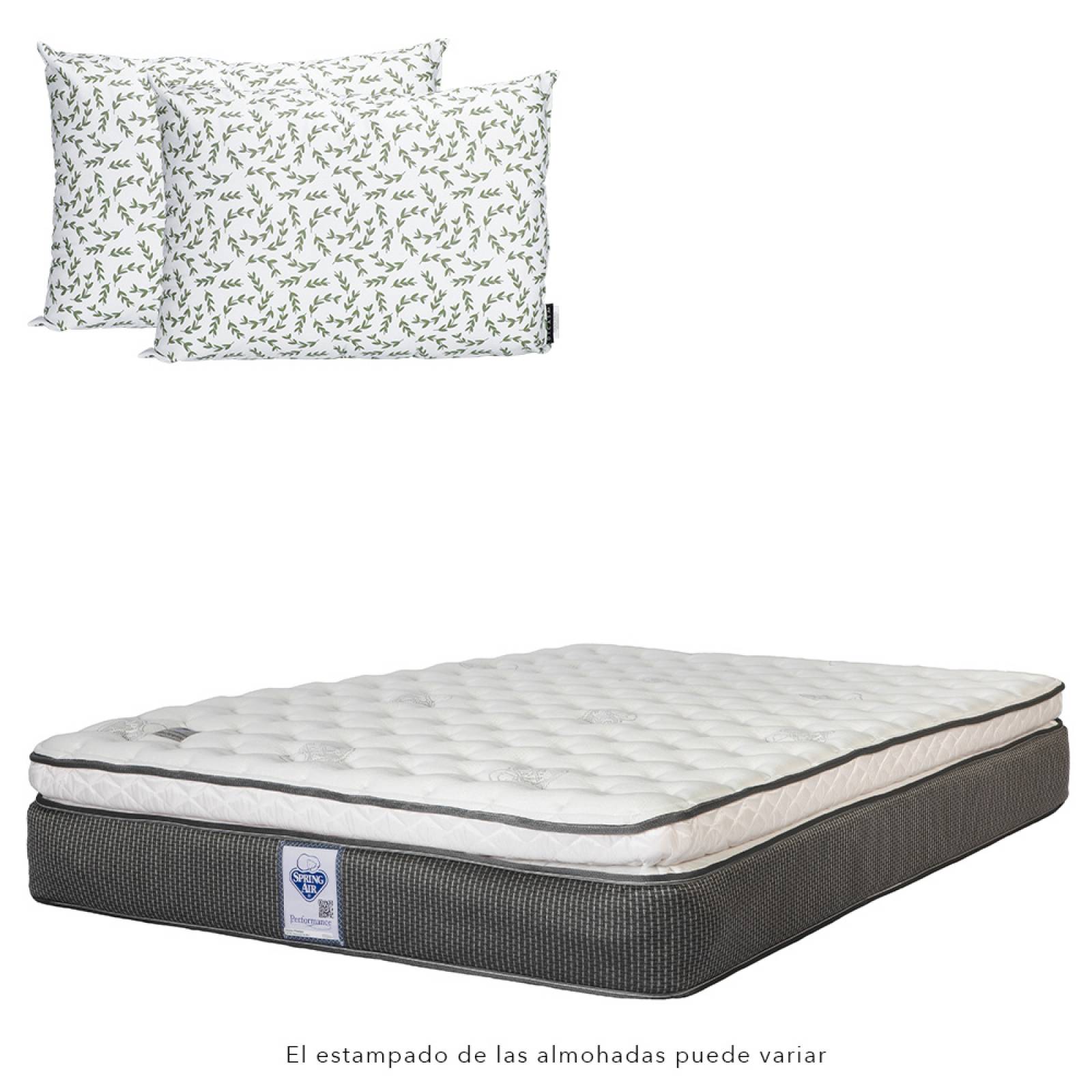 Colchon Queen Size Spring Air Phantom Con Almohada 2 Pack