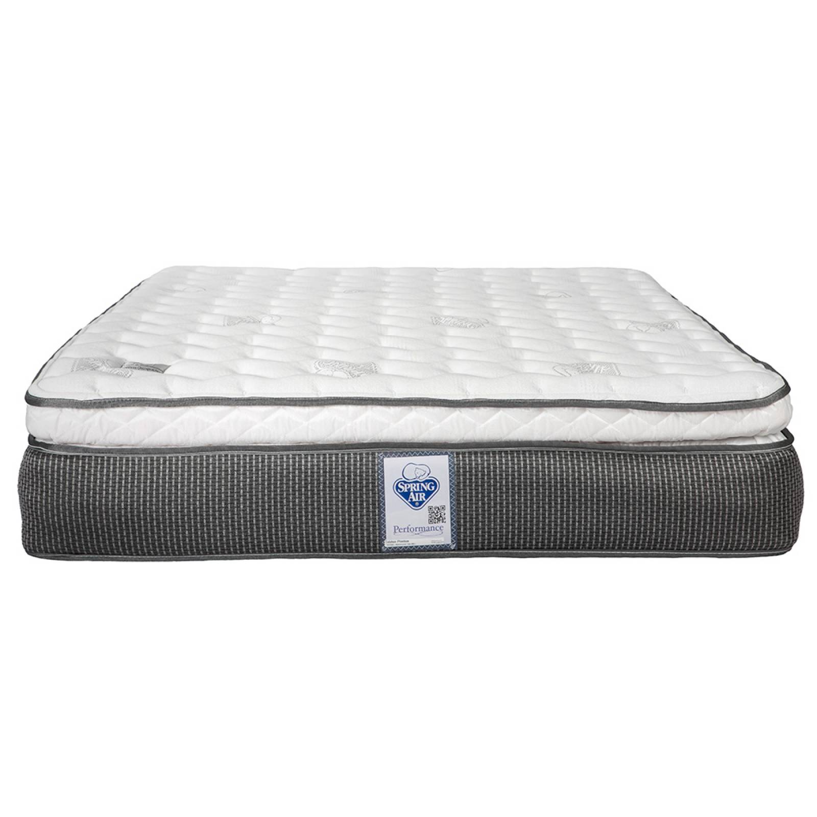 Colchon Queen Size Spring Air Phantom Con Almohada Oso y Protector