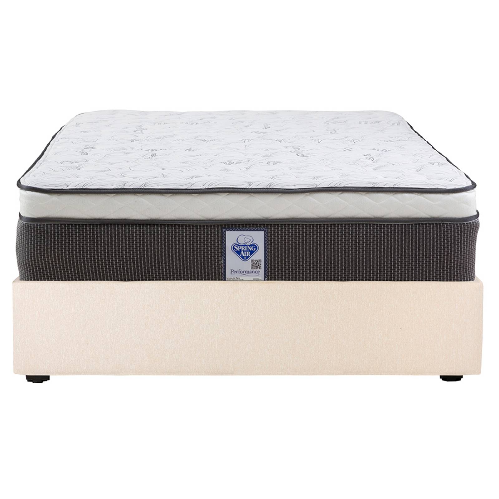 Colchón Matrimonial Spring Air Le Mans con Base Cama Dicasa Colt Beige Claro