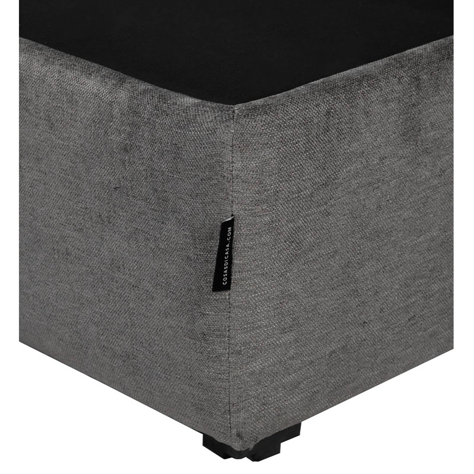 Base Cama King Size Dicasa Nizzo Gris Oscuro