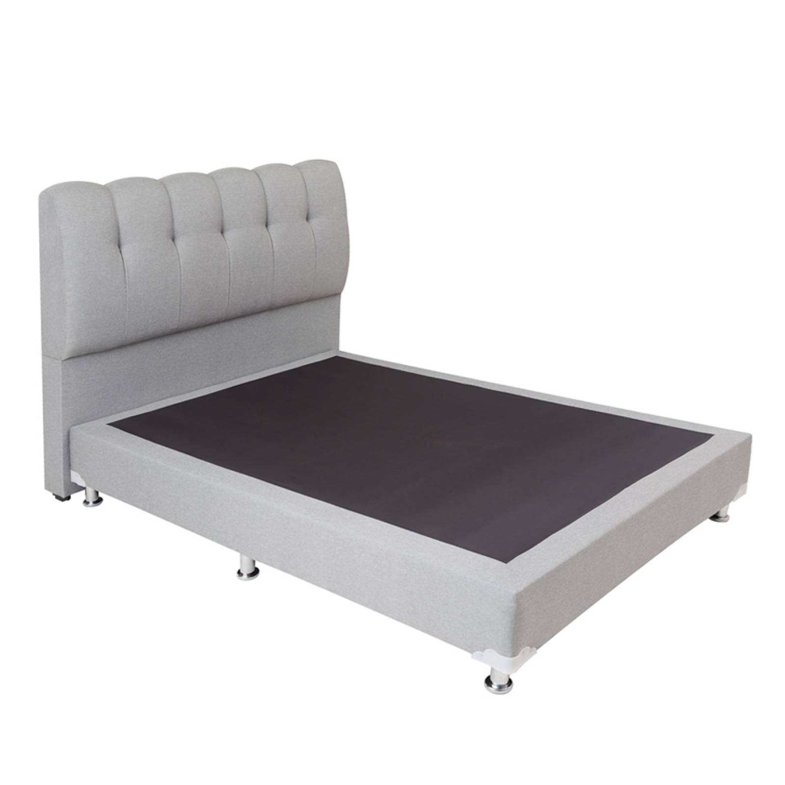 Cabecera Queen Size Dicasa Nube con Box Quantum y Edredon Palermo