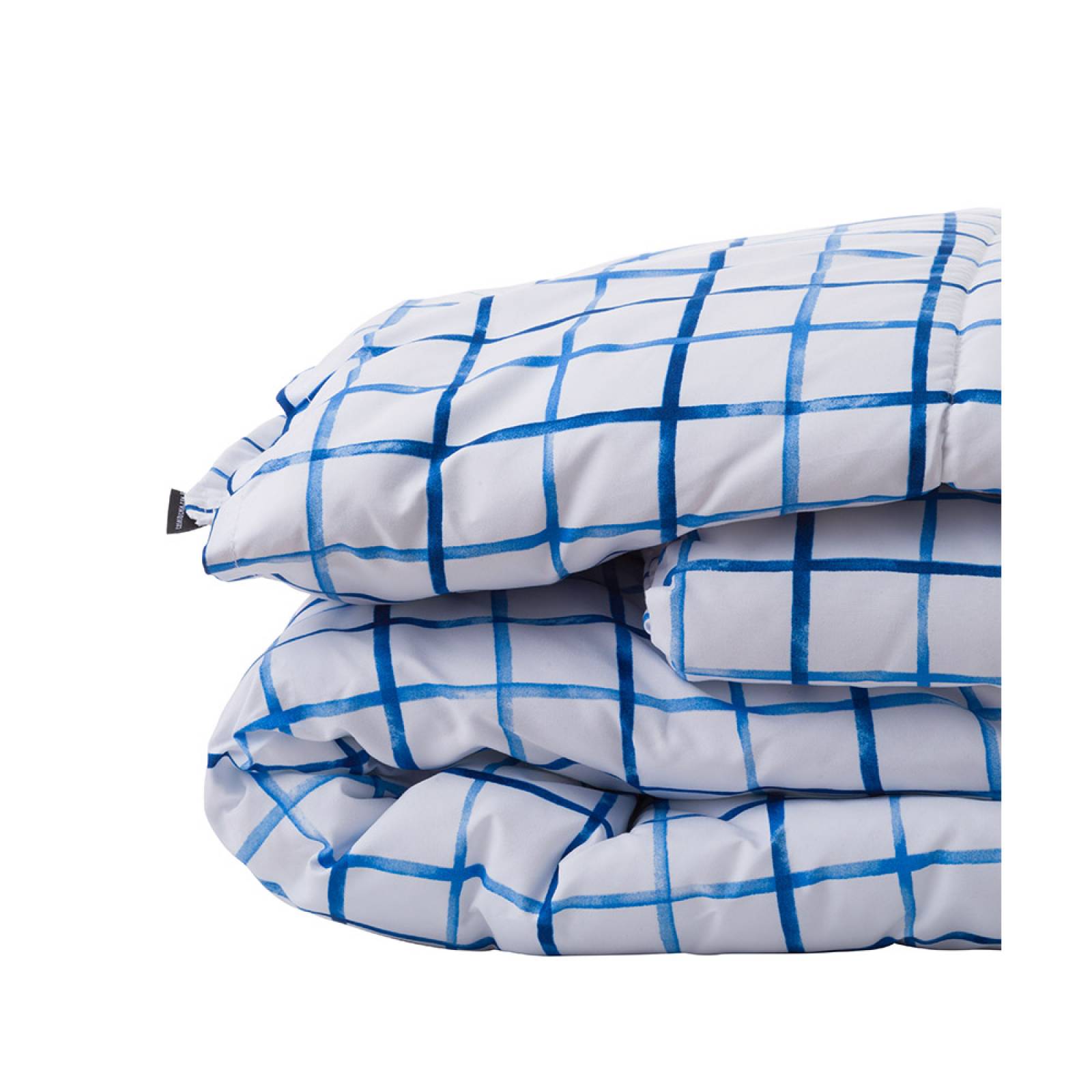 Cabecera Individual Dicasa Sitka con Box Azul y Edredon Palermo