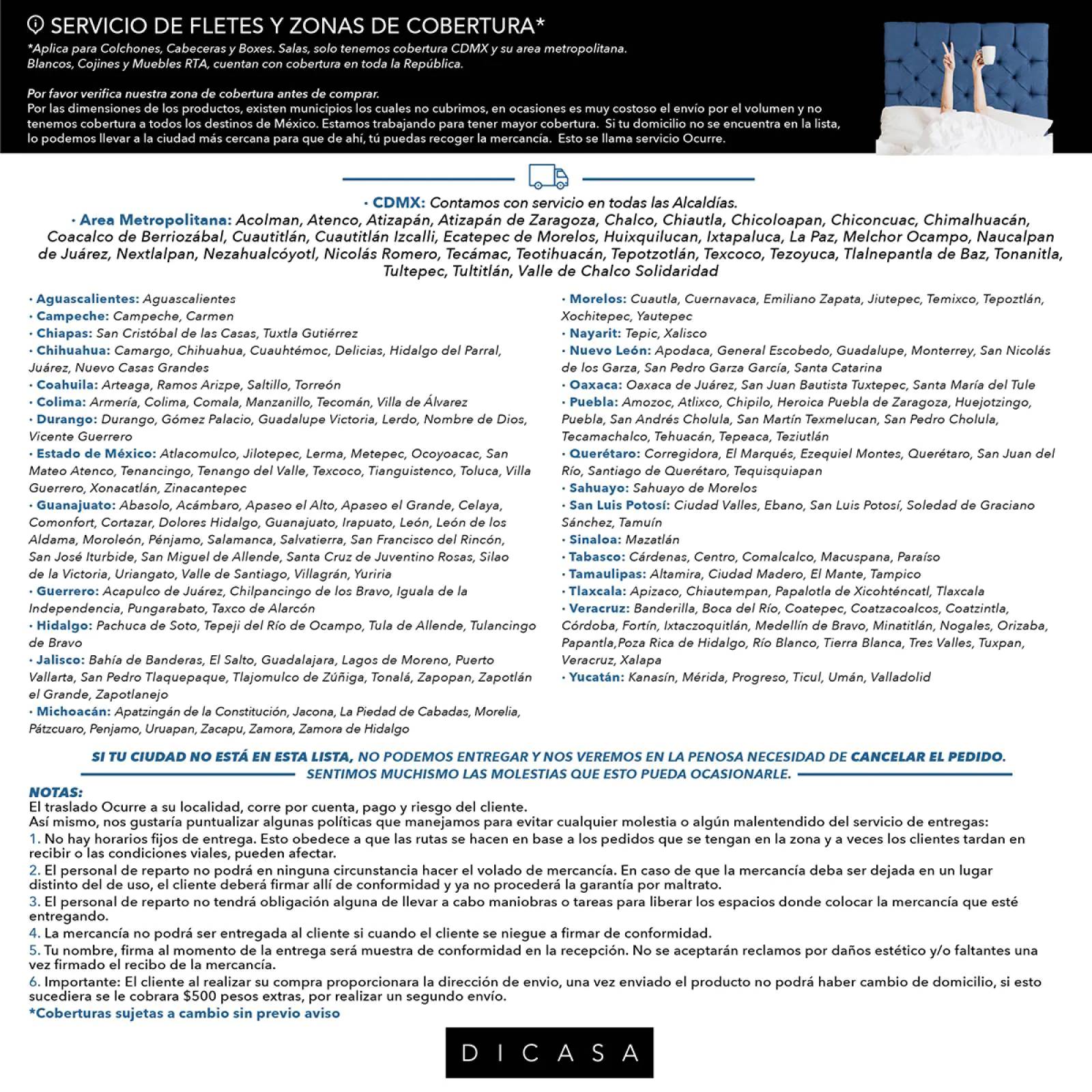 Colchón King Spring Air Monaco con Base Cama Dicasa Orleans Azul