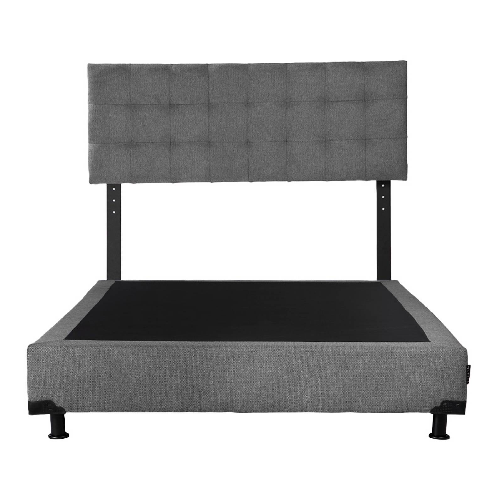 Colchón Matrimonial Restonic Roll con Cabecera Dicasa Catania y Box Rivoli Gris