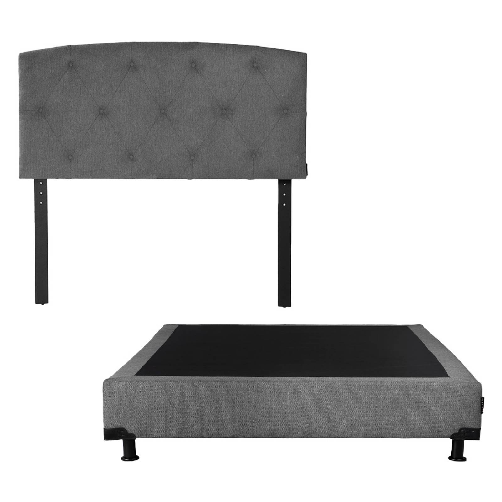 Cabecera Matrimonial Dicasa Sigma con Box Rivoli Gris