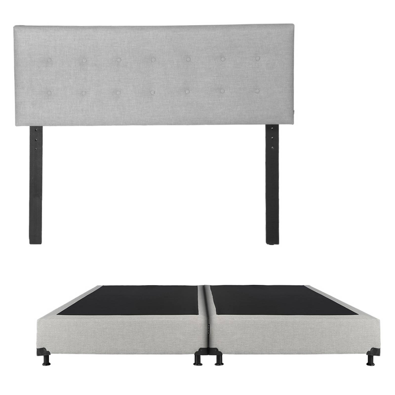 Cabecera King Size Dicasa Bilbao con Box Belu Gris