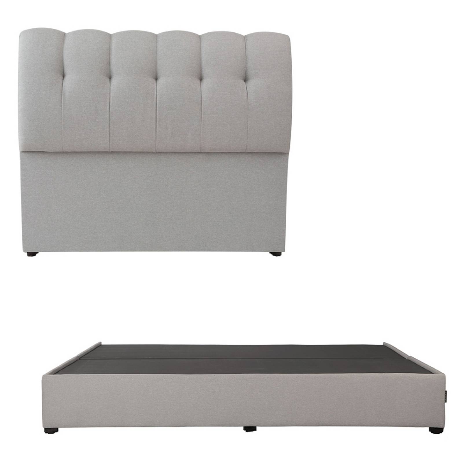 Cabecera Dicasa Nube con Base Cama king size gris