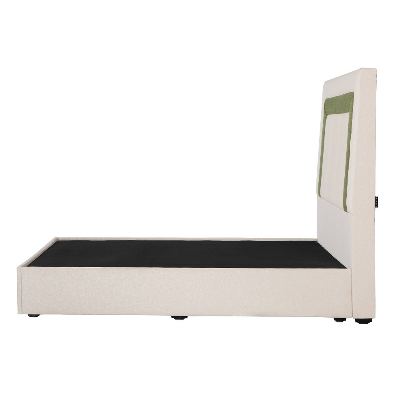 Cabecera King Size Dicasa Bora con Base Cama Beige con Verde