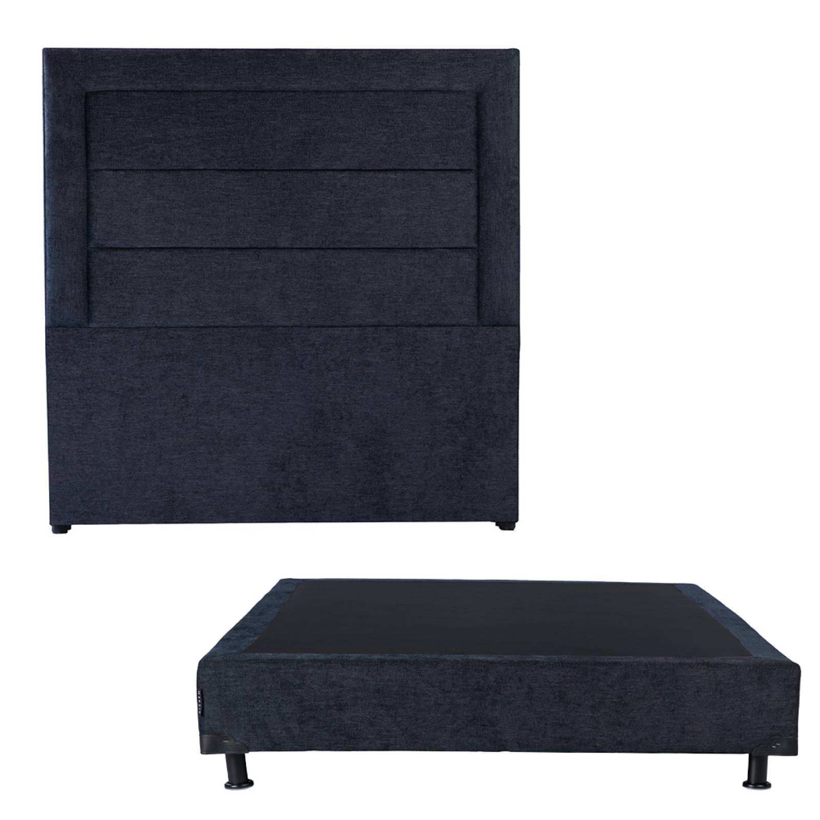 Cabecera Matrimonial Dicasa Blend con Box Niza Azul Indigo