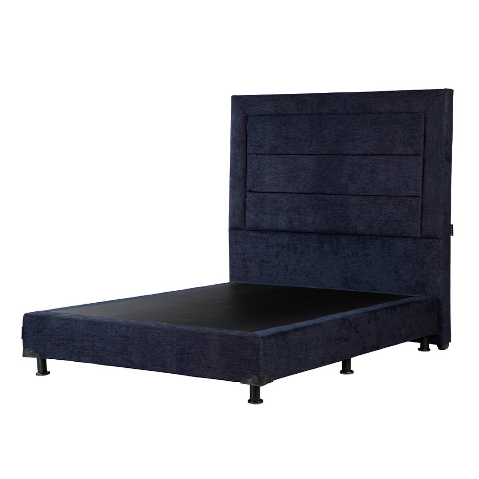 Cabecera Matrimonial Dicasa Blend con Box Niza Azul Indigo