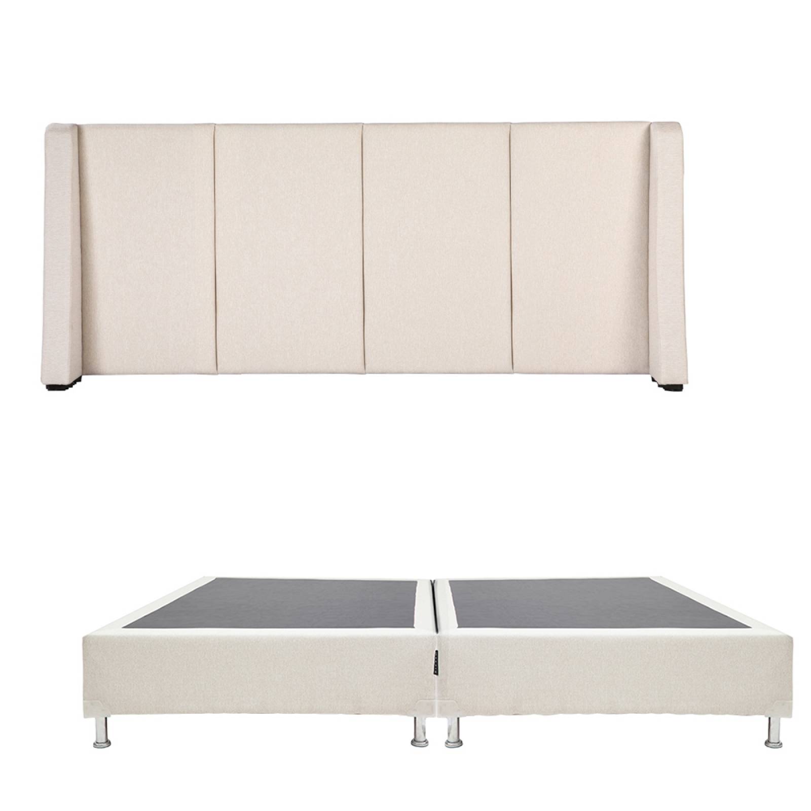 Cabecera King Size Dicasa Milan con Box Beige