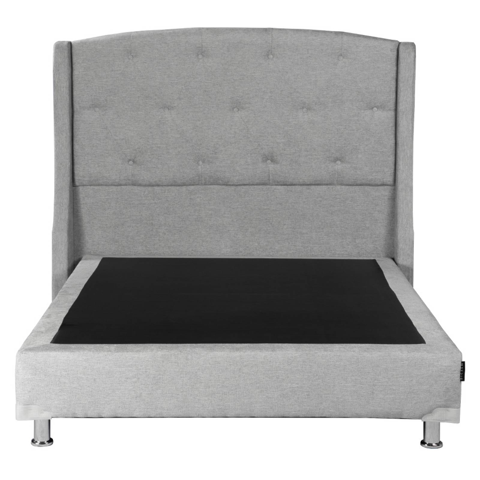 Cabecera Queen Size Dicasa Zefyr con Box Niza Plata