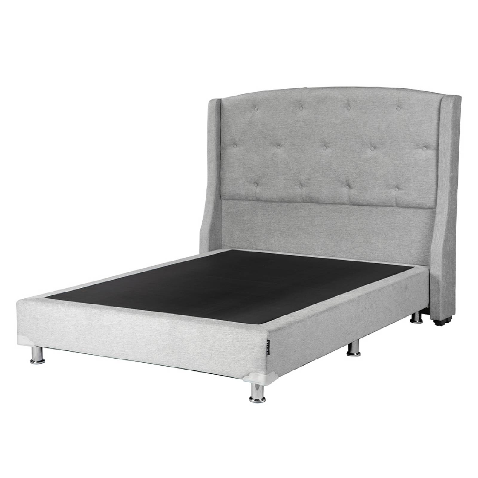 Cabecera Queen Size Dicasa Zefyr con Box Niza Plata