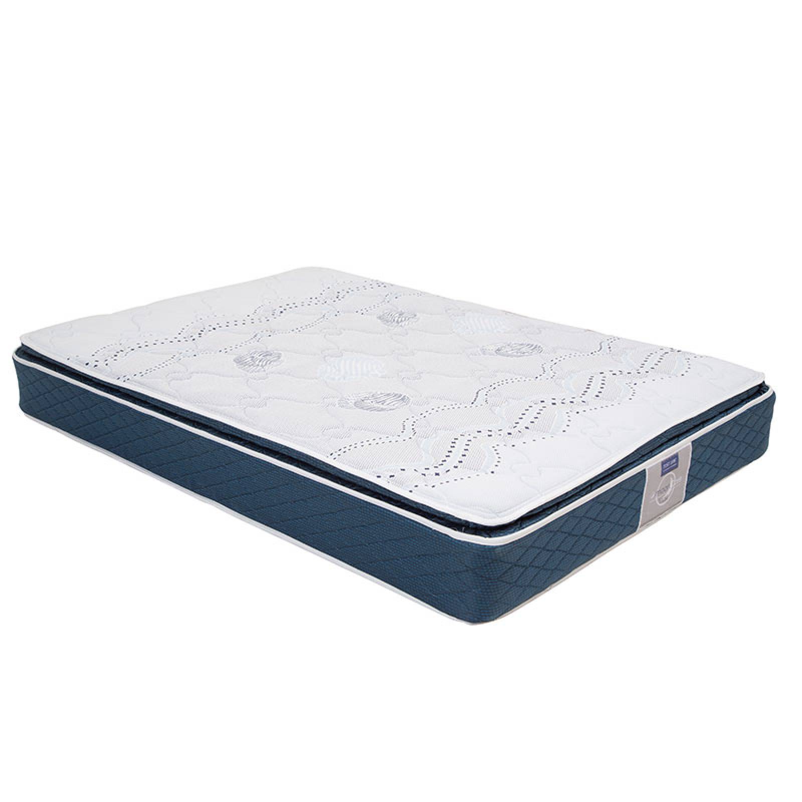 Colchón Matrimonial Restonic Trust con Cabecera Milan y Box Columbia Beige