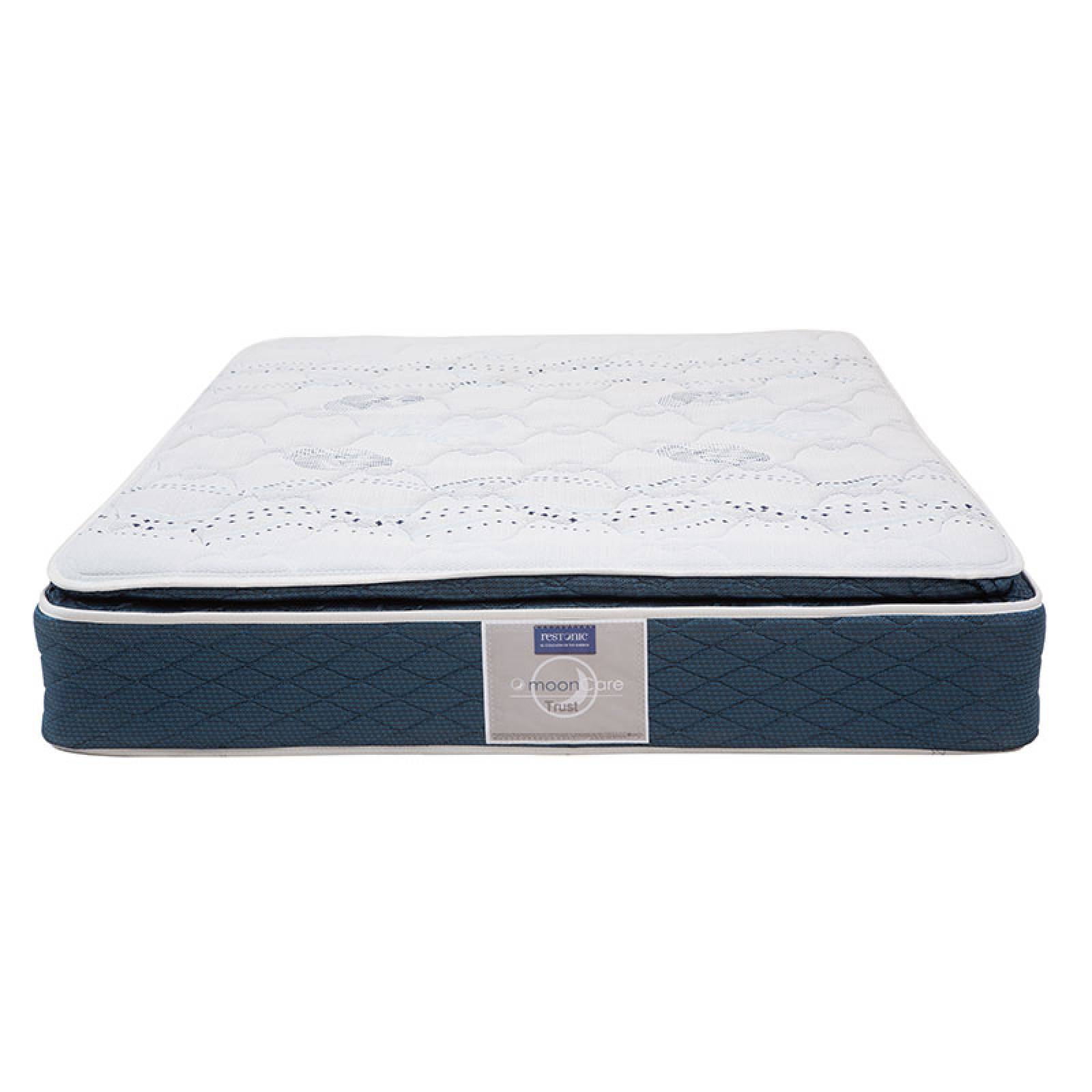 Colchón Matrimonial Restonic Trust con Cabecera Milan y Box Columbia Beige