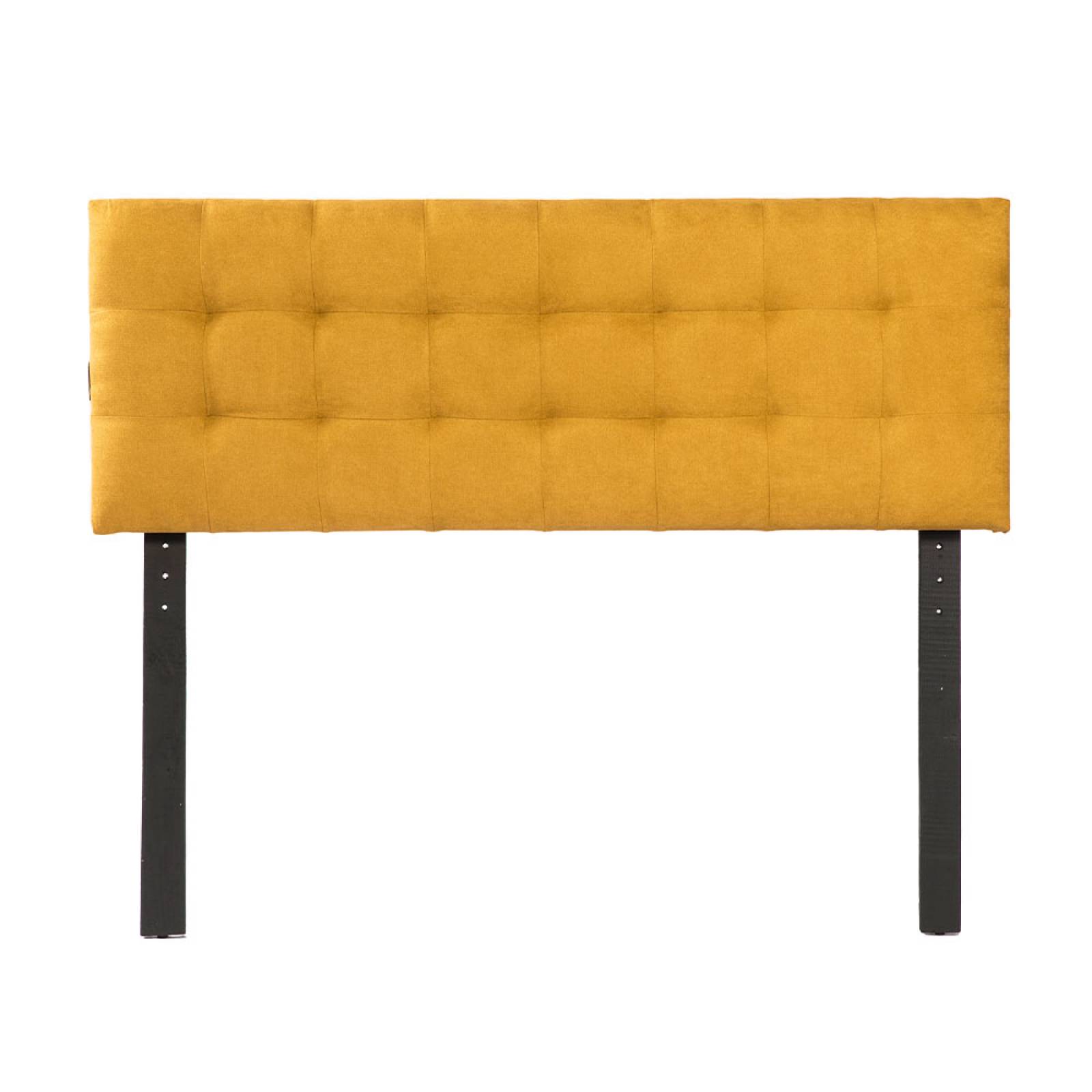 Colchón Matrimonial Spring Air LeMans con Cabecera Dicasa Catania Alessa Mostaza