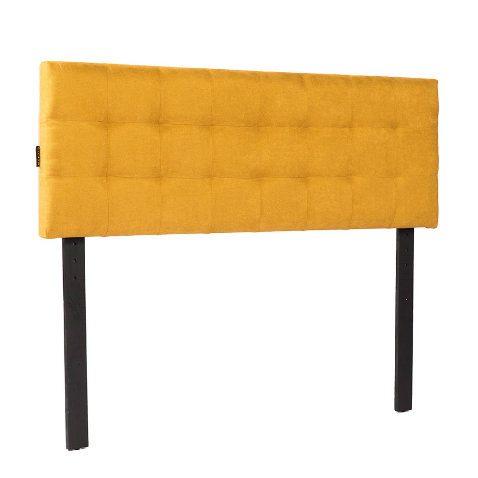 Colchón Matrimonial Spring Air LeMans con Cabecera Dicasa Catania Alessa Mostaza