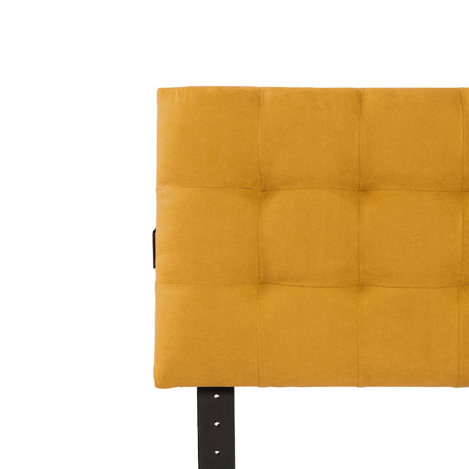 Colchón Matrimonial Spring Air LeMans con Cabecera Dicasa Catania Alessa Mostaza