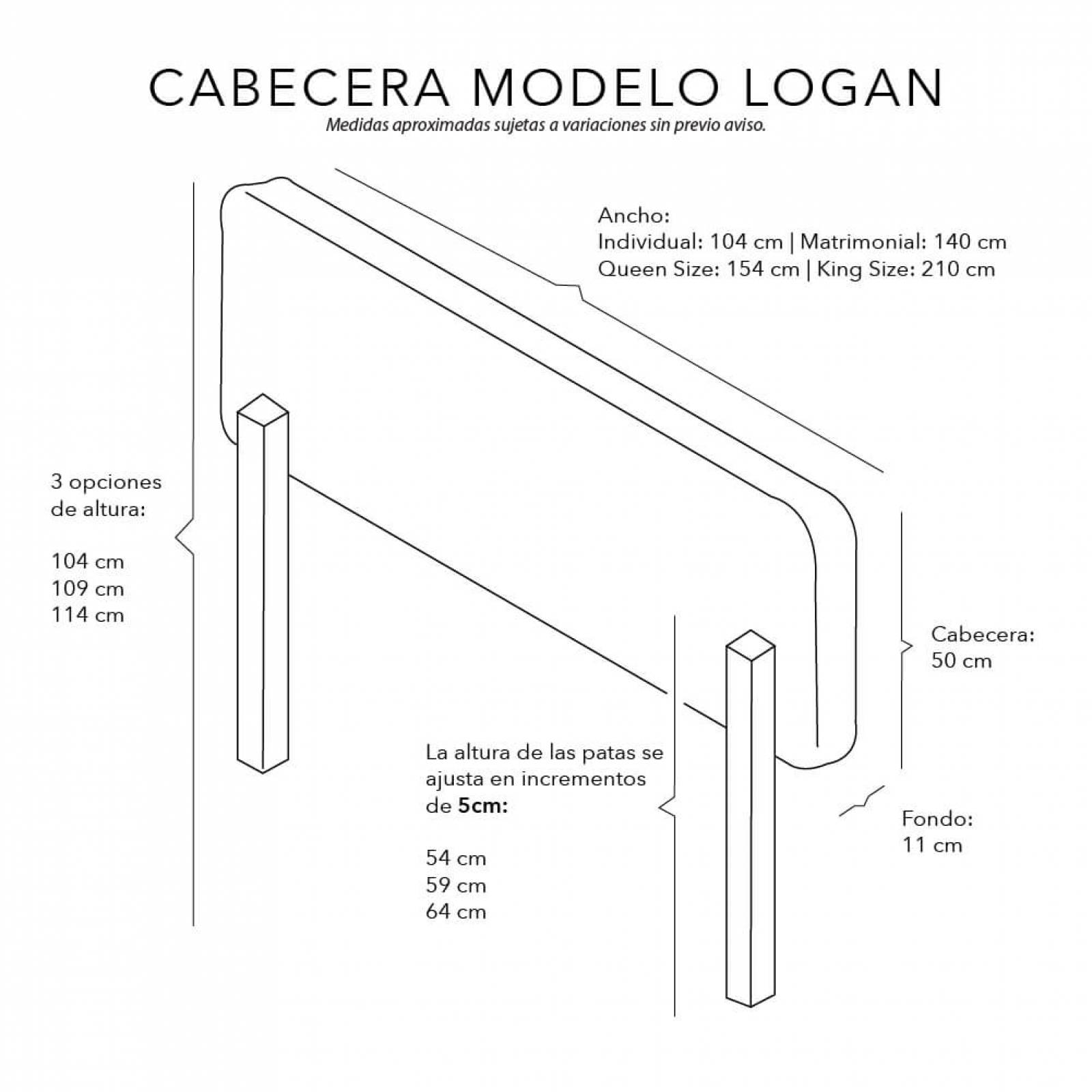 Cabecera Matrimonial Dicasa Logan Alessa Rojo