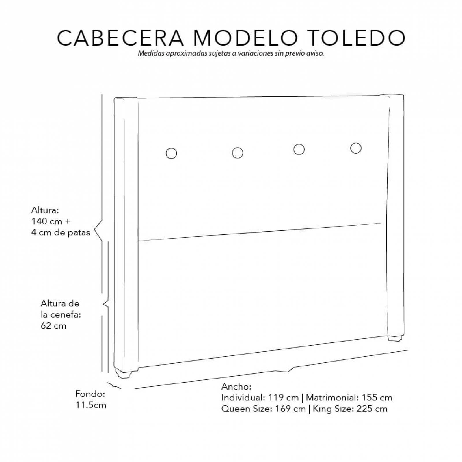 Cabecera Matrimonial Dicasa Toledo Max Azul