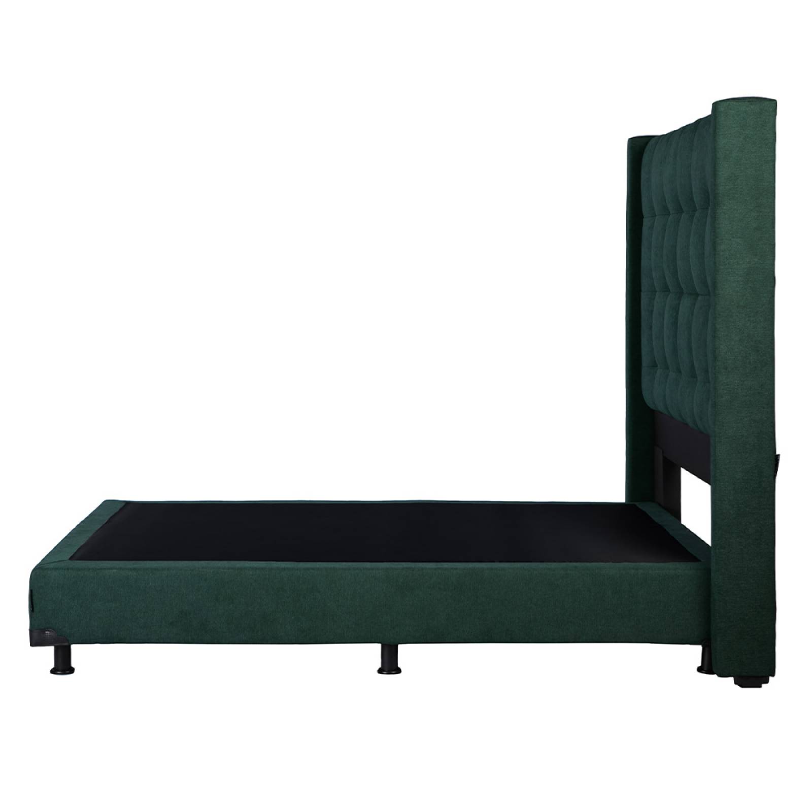Colchón Matrimonial Spring Air LeMans con Cabecera Dicasa Titan y Box Verde Imperio
