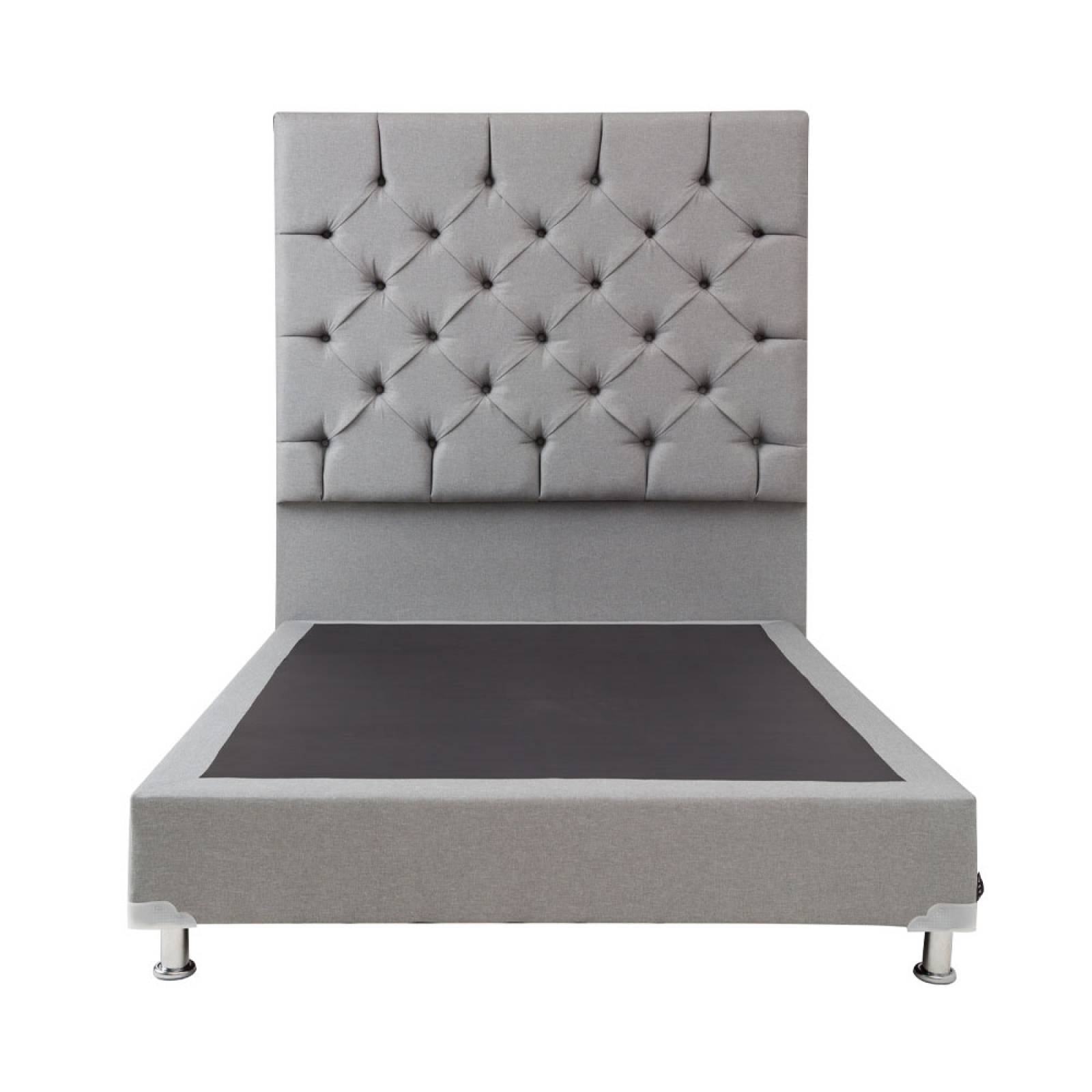 Colchón Matrimonial Spring Air LeMans con Cabecera Dicasa Capri y Box Quantum Gris